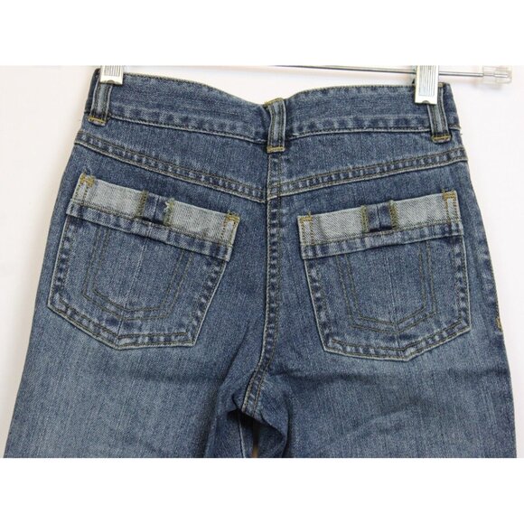 NEW 2007 Gymboree Spring Rainbow Denim Jeans Flower Embroidery Flared Girls 6 + - Picture 5 of 7